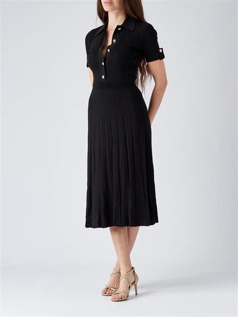 michael kors 120.00 dress black|michael kors black pleated dress.